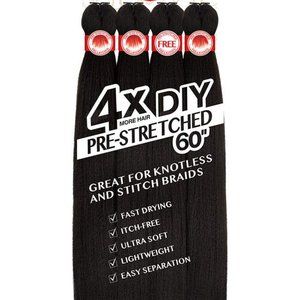 Outre X PRESSION TWISTED UP 4X DIY PRESTRETCHED BRAID 60 (4 Packs)